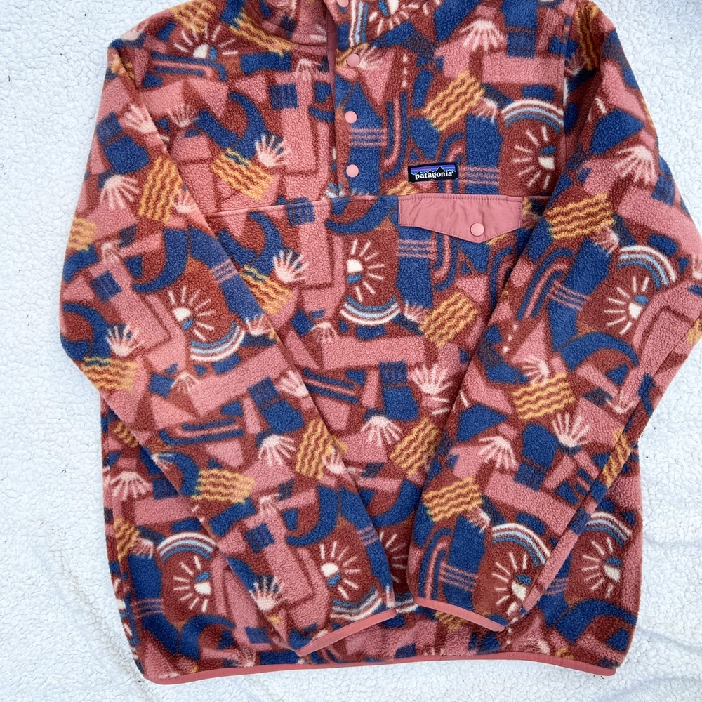 Patagonia Synchilla Snap T Fleece Pullover in Canyon Block Sisu Brown - Picture 6 of 12